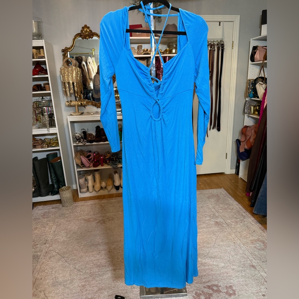 AFRM Vibrant Blue keyhole Dress